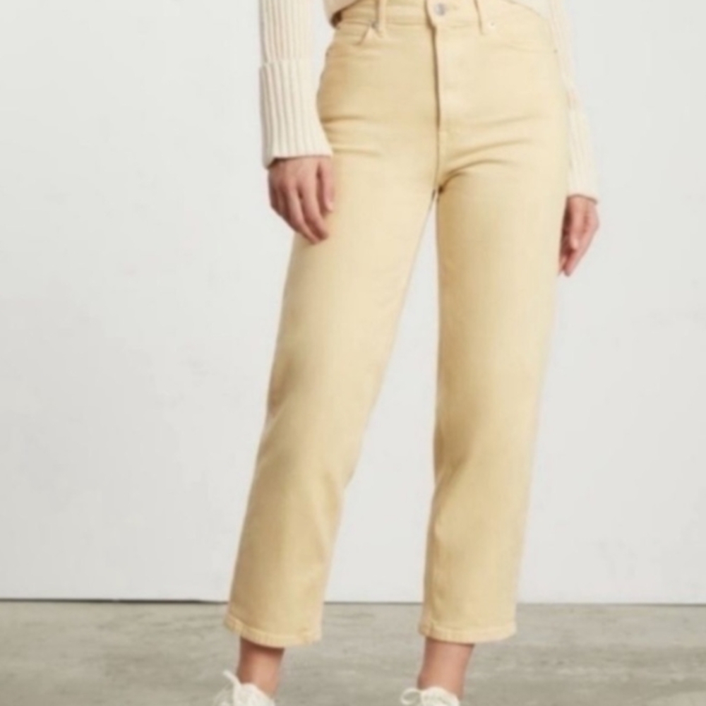 Everlane Way-High Jeans sz 24 soy bean archroma